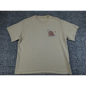 Converse T-Shirt Mens Small Tan Hippo Graphic Crewneck Short Sleeve Tee Khaki